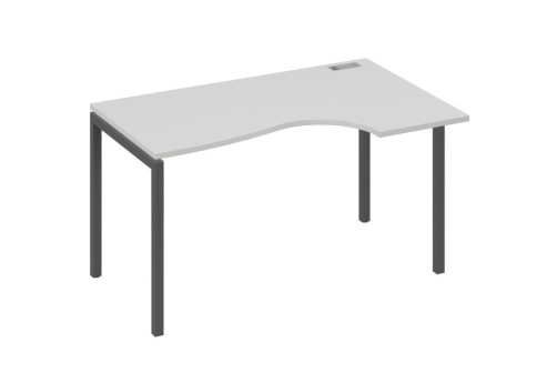 Стол эргономичный правый Классика Мира Лофт, цвет серый + антрацит