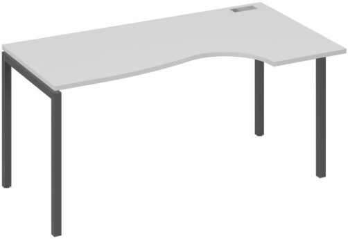 Стол эргономичный правый Классика Мира Лофт, цвет серый + антрацит