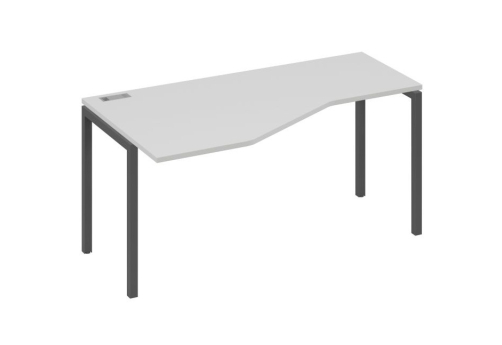 Стол эргономичный левый Техно Мира Лофт, цвет серый + антрацит
