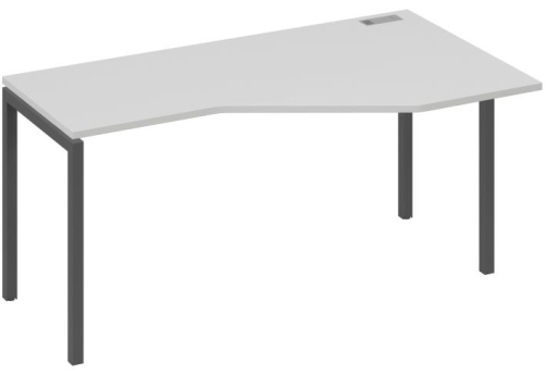 Стол эргономичный правый Техно Мира Лофт, цвет серый + антрацит
