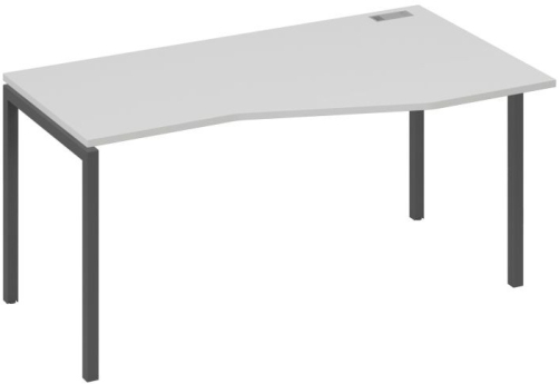 Стол эргономичный правый Техно Мира Лофт, цвет серый + антрацит