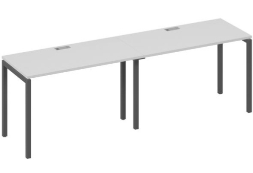 Рабочая станция 2х120 Мира Лофт, цвет серый + антрацит