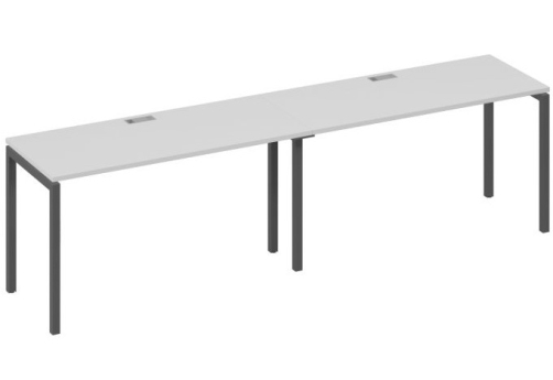 Рабочая станция 2х140 Мира Лофт, цвет серый + антрацит