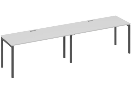 Рабочая станция 2х160 Мира Лофт, цвет серый + антрацит