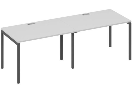 Рабочая станция 2х120 Мира Лофт, цвет серый + антрацит