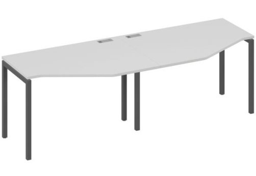 Рабочая станция эргономичная 2х120 Техно Мира Лофт, цвет серый + антрацит