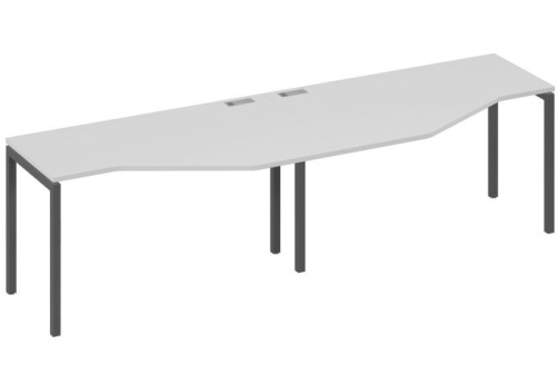 Рабочая станция эргономичная 2х140 Техно Мира Лофт, цвет серый + антрацит