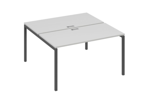 Рабочая станция 2х140 Мира Лофт, цвет серый + антрацит