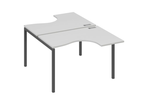 Рабочая станция эргономичная 2х120 Классика Мира Лофт, цвет серый + антрацит