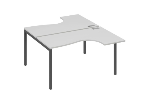 Рабочая станция эргономичная 2х140 Классика Мира Лофт, цвет серый + антрацит