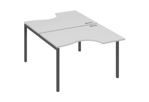 Рабочая станция эргономичная 2х120 Классика Мира Лофт, цвет серый + антрацит