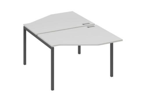 Рабочая станция эргономичная 2х120 Техно Мира Лофт, цвет серый + антрацит