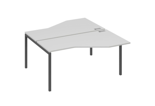 Рабочая станция эргономичная 2х160 Техно Мира Лофт, цвет серый + антрацит