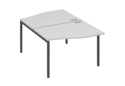 Рабочая станция эргономичная 2х120 Техно Мира Лофт, цвет серый + антрацит