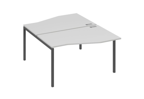 Рабочая станция эргономичная 2х140 Техно Мира Лофт, цвет серый + антрацит