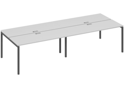 Рабочая станция 4х160 Мира Лофт, цвет серый + антрацит