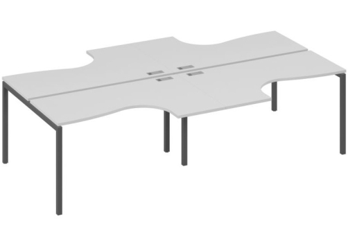 Рабочая станция эргономичная 4х140 Классика Мира Лофт, цвет серый + антрацит