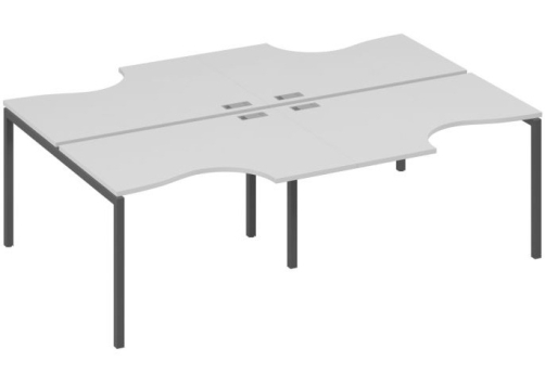 Рабочая станция эргономичная 4х120 Классика Мира Лофт, цвет серый + антрацит