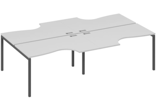 Рабочая станция эргономичная 4х140 Классика Мира Лофт, цвет серый + антрацит