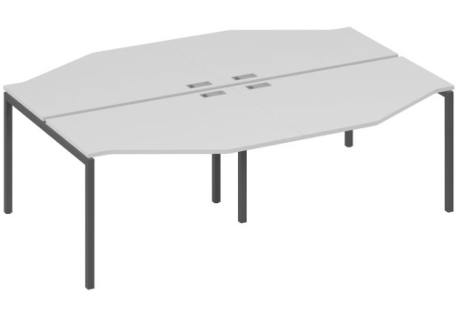 Рабочая станция эргономичная 4х120 Техно Мира Лофт, цвет серый + антрацит