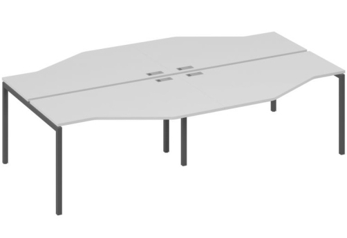 Рабочая станция эргономичная 4х140 Техно Мира Лофт, цвет серый + антрацит