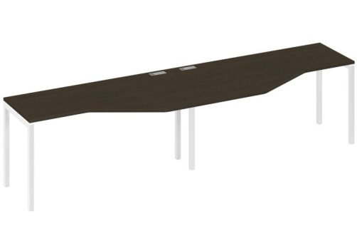 Рабочая станция эргономичная 2х160 Техно Мира Лофт, цвет венге + белый