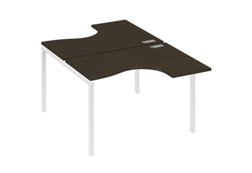 Рабочая станция эргономичная 2х120 Классика Мира Лофт, цвет венге + белый