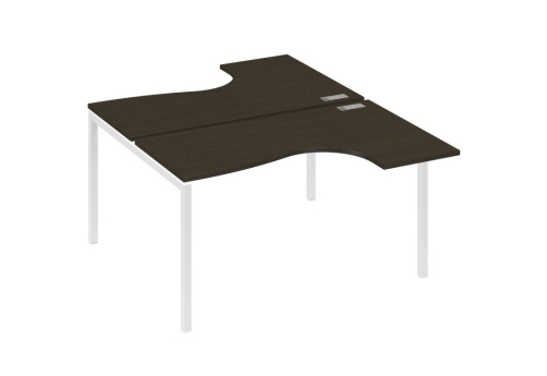 Рабочая станция эргономичная 2х140 Классика Мира Лофт, цвет венге + белый