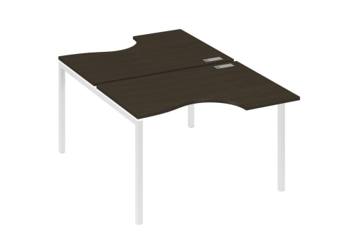 Рабочая станция эргономичная 2х120 Классика Мира Лофт, цвет венге + белый