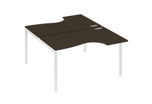 Рабочая станция эргономичная 2х140 Классика Мира Лофт, цвет венге + белый