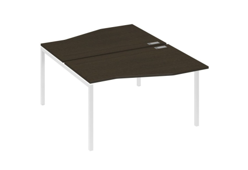 Рабочая станция эргономичная 2х140 Техно Мира Лофт, цвет венге + белый
