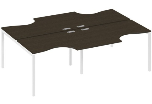 Рабочая станция эргономичная 4х120 Классика Мира Лофт, цвет венге + белый