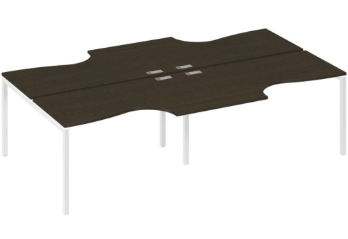 Рабочая станция эргономичная 4х140 Классика Мира Лофт, цвет венге + белый