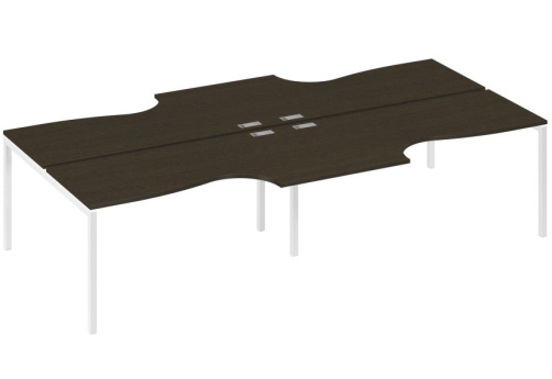 Рабочая станция эргономичная 4х160 Классика Мира Лофт, цвет венге + белый