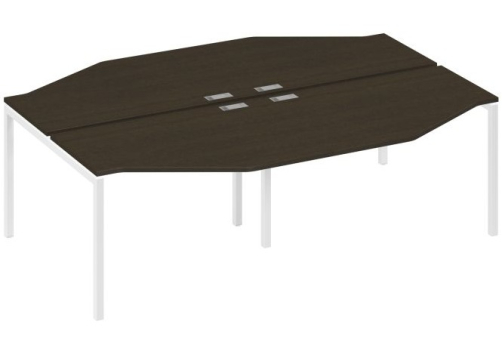 Рабочая станция эргономичная 4х120 Техно Мира Лофт, цвет венге + белый