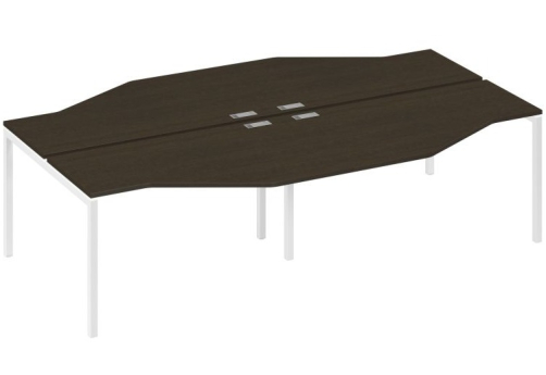 Рабочая станция эргономичная 4х140 Техно Мира Лофт, цвет венге + белый