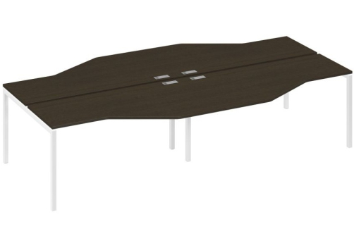 Рабочая станция эргономичная 4х160 Техно Мира Лофт, цвет венге + белый