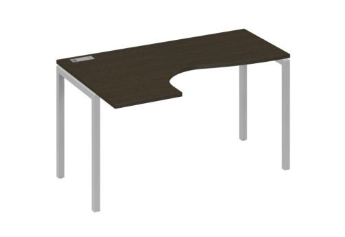 Стол эргономичный левый Классика Мира Лофт, цвет венге + серый