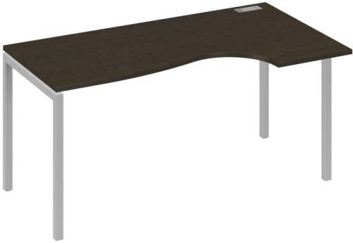Стол эргономичный правый Классика Мира Лофт, цвет венге + серый