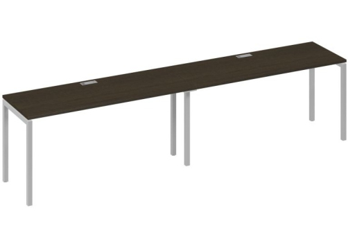 Рабочая станция 2х160 Мира Лофт, цвет венге + серый