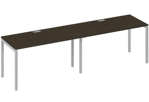 Рабочая станция 2х140 Мира Лофт, цвет венге + серый