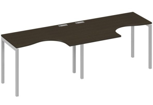 Рабочая станция эргономичная 2х120 Классика Мира Лофт, цвет венге + серый