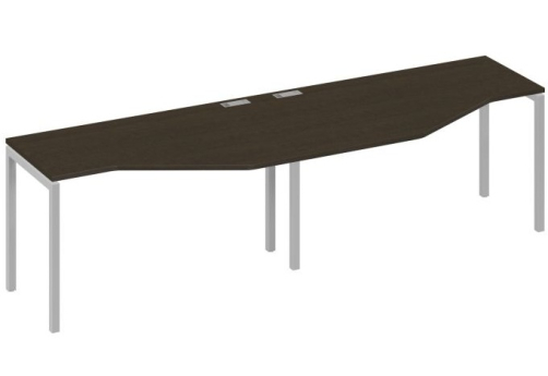 Рабочая станция эргономичная 2х140 Техно Мира Лофт, цвет венге + серый