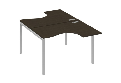 Рабочая станция эргономичная 2х120 Классика Мира Лофт, цвет венге + серый