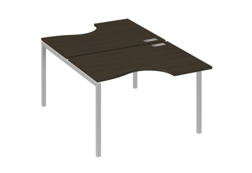 Рабочая станция эргономичная 2х120 Классика Мира Лофт, цвет венге + серый
