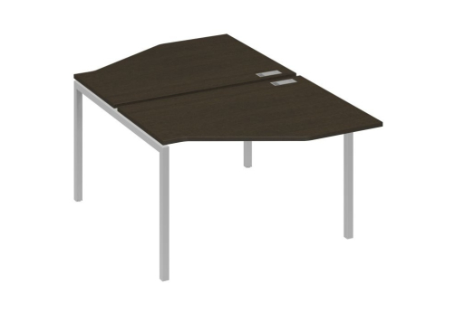 Рабочая станция эргономичная 2х120 Техно Мира Лофт, цвет венге + серый