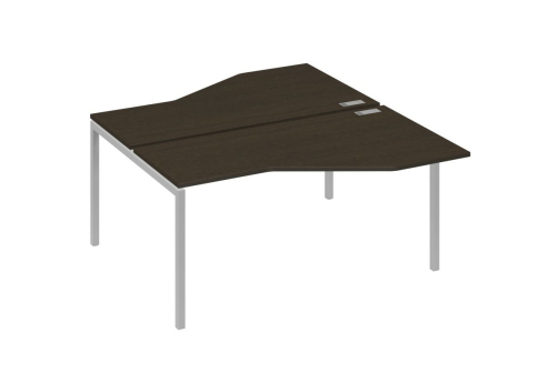 Рабочая станция эргономичная 2х160 Техно Мира Лофт, цвет венге + серый