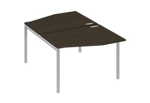 Рабочая станция эргономичная 2х120 Техно Мира Лофт, цвет венге + серый