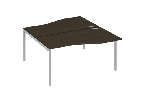 Рабочая станция эргономичная 2х160 Техно Мира Лофт, цвет венге + серый