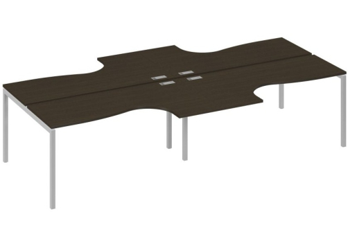 Рабочая станция эргономичная 4х160 Классика Мира Лофт, цвет венге + серый